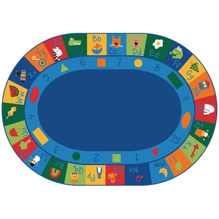 Carpets For Kids Carpets For Kids 7008 Learning Blocks 8.25 ft. x 11.67 ft. Oval Carpet 7008